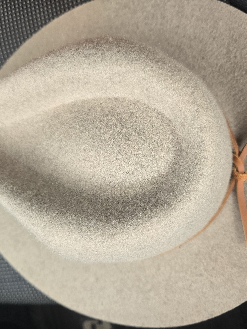 Brixton Light Beige Felt Fedora with Tan Leather Band